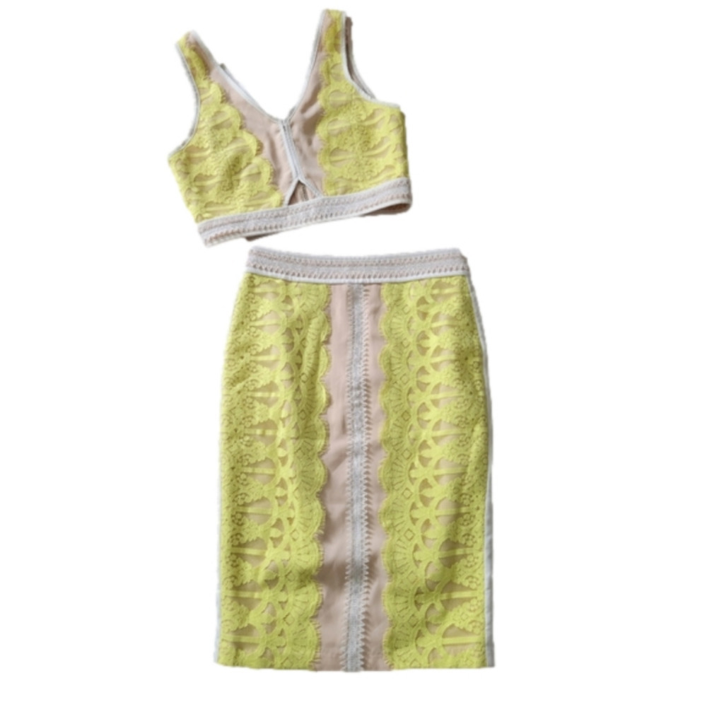 Endless Rose 2-Piece Crop Top and Skirt sz S - Like New